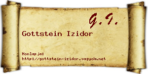 Gottstein Izidor névjegykártya
